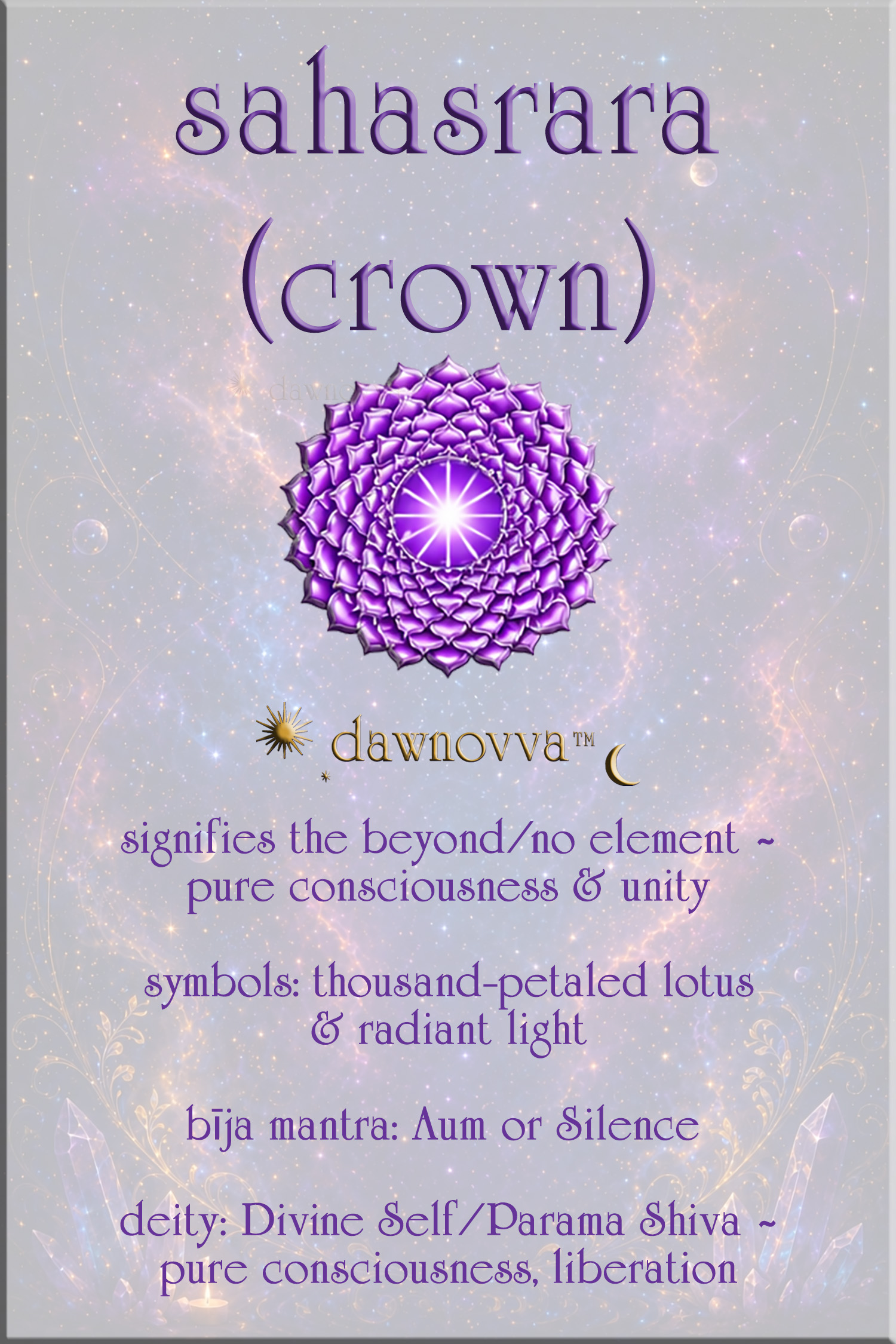 cleansing & balancing the crown chakra